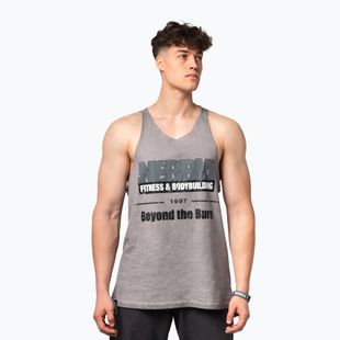 Trainings Tank Top Herren NEBBIA Washed-Off Stringer Max Out light grey