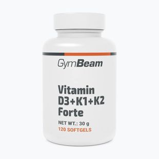 Witaminy D+K GymBeam Vitamin D3+K1+K2 Forte 120 Kapseln