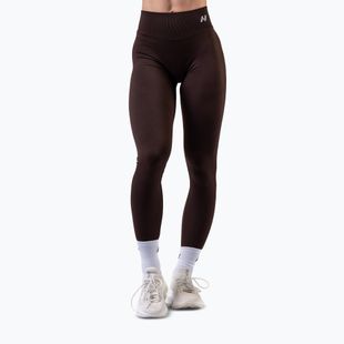 Damen Trainingsleggings NEBBIA Power dunkelbraun