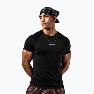 Trainings-T-Shirt Herren NEBBIA Power black