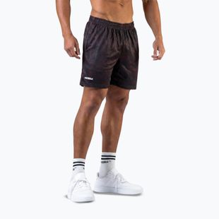 Herren-Trainingsshorts NEBBIA Power dark brown camo