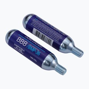 Gaskartuschen für BBB Cycling Co2 AirTank 16g Fahrradpumpe 2 Stück silber.