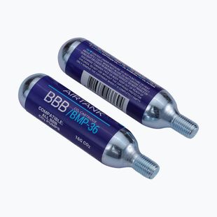 Gaskartuschen für BBB Cycling Co2 AirTank Fahrradpumpe 16g 10 Stück silber.