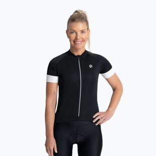 Damen Radtrikot Rogelli Modesta schwarz/weiß