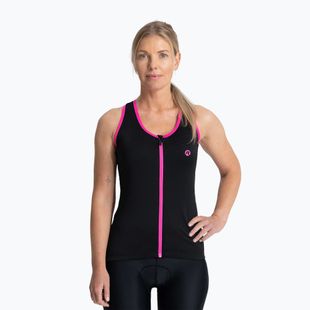 Damen Radfahren Trikot Rogelli Abbey Tank Top W schwarz / rosa