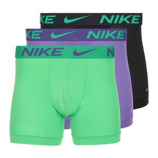 Herren Nike Dri-Fit Essential Micro Boxer Brief 3 Paar grüner Schock/wildes Violett/schwarz txtd wb