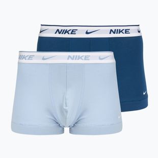 Herren Boxershorts Nike Everyday Cotton Stretch Trunk 3 Paar helles Armeeblau/blaue Kraft/weißer Bund