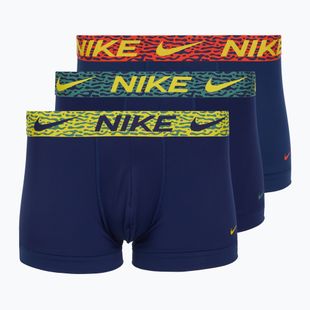 Herren Boxershorts Nike Dri-Fit Essential Micro Trunk 3 Paar blau void/lgh crim/brht citron/evergrn aura/abst wb