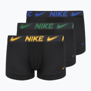 Herren Boxershorts Nike Dri-Fit Essential Micro Trunk 3 pairs black/game royal/malachite/un gold/zoom wb