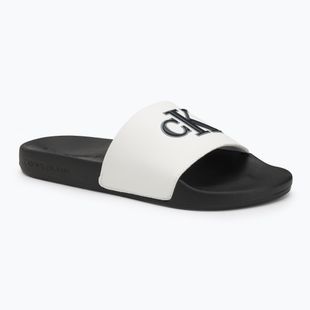 Calvin Klein Herren Flip-Flops YM0YM01281 Jelly Mono PU Bright White/Black