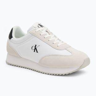 Calvin Klein Herrenschuhe YM0YM01325 Retro Runner Lace Up Ny-Su Bright White/Black