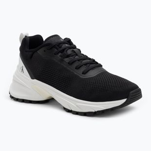 Calvin Klein Herrenschuhe YM0YM01284 Hike Runner Tech Knit Schwarz/Weiß