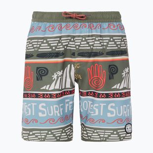 Badeshorts Kinder Protest Prtcinema artichoke green