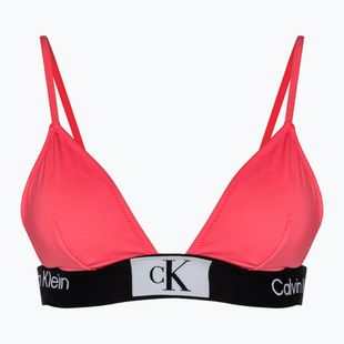 Calvin Klein Fixed Triangle-RP Badeanzug Top Calypso Koralle