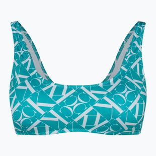 Calvin Klein Bralette-RP Druck Monogramm blau Badeanzug Top