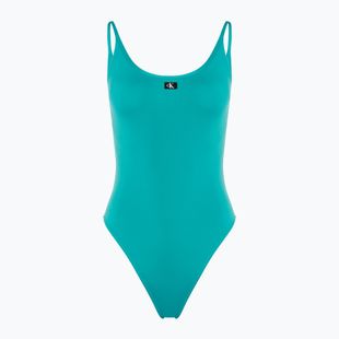 Einteiliger Badeanzug Calvin Klein Scoop One Piece blau ocean