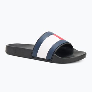 Badeschlappen Schlappen Herren Tommy Hilfiger Rubber Flag Pool Slide black
