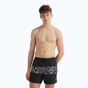 Herren O'Neill Cali Block 15'' schwarzer Zauberteppich schwimmen Shorts
