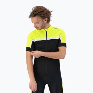 Fahrradtrikot Herren Rogelli Course black/fluor/white