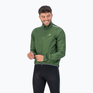Herren Fahrradjacke Rogelli Essential Rain fluorescent army green