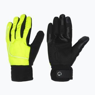 Herren Fahrradhandschuhe Rogelli Essential Winter Waterproop fluorescent yellow