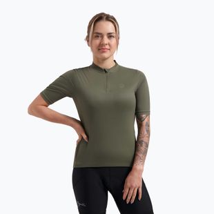 Damen Radfahren Trikot Rogelli Core Armee grün