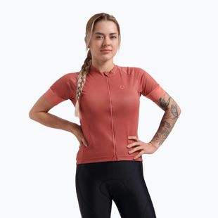 Damen Radfahren Trikot Rogelli Modesta Chutney / Koralle