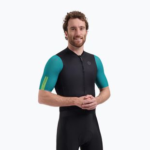 Radtrikot Herren Rogelli Fast black/teal/green