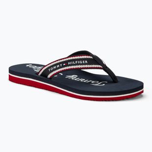 Tommy Hilfiger Im Graphic Beach Sandal Damen Flip Flops Space Blau