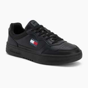 Tommy Jeans Herrenschuhe Cupsole Leder Ess schwarz