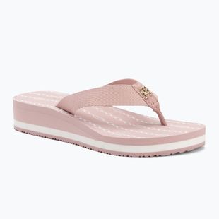 Flip-Flops Damen Tommy Hilfiger Im Th Chainprint Midwedge Sandal foggy pink