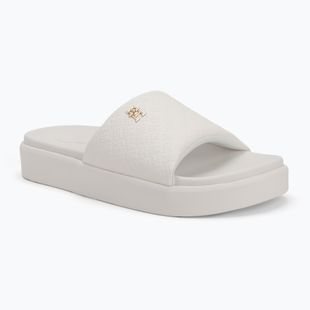 Badeschlappen Schlappen Damen Tommy Hilfiger Platform Monogram Poolslide ancient white