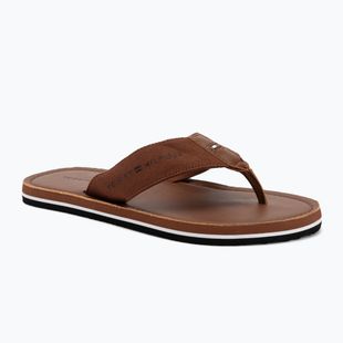Flip-Flops Herren Tommy Hilfiger Leather Beach Sandal winter cognac