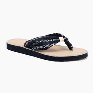 Flip-Flops Damen Tommy Hilfiger Chain Print Elevated Sandal space blue