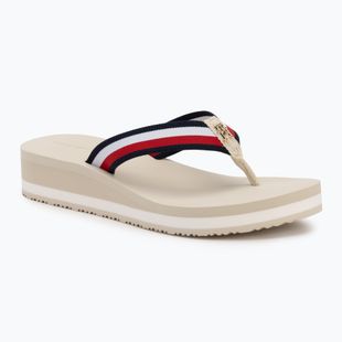 Flip-Flops Damen Tommy Hilfiger Corp Mid Wedge Beach Sandal muslin