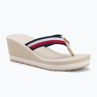 Flip-Flops Damen Tommy Hilfiger Corporate Wedge Beach Sandal muslin