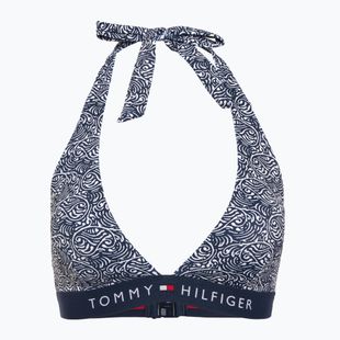 Bikini-Oberteil Tommy Hilfiger Halter Rp Print illustrated wave dark night navy