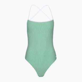 Tommy Hilfiger Women's Straight One Piece Seersucker Badeanzug radiant grün/weiß
