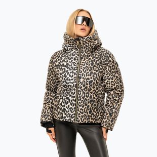 Damen-Skijacke Nikkie Newport Leopard hummus