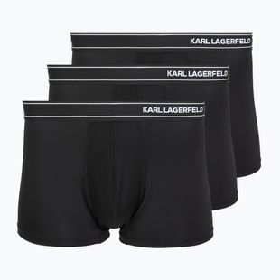 Herren-Boxershorts KARL LAGERFELD Stripe Logo Micro Trunk 3er-Pack black