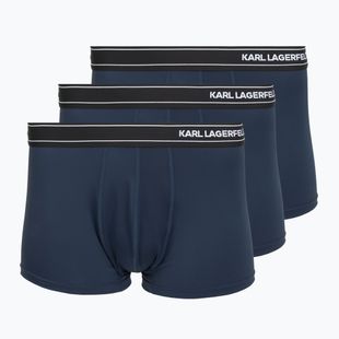 Herren-Boxershorts KARL LAGERFELD Stripe Logo Micro Trunk 3er-Pack mood indigo
