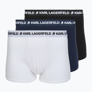 Herren Boxershorts KARL LAGERFELD Logo Trunk 3er-Pack black/white/navy