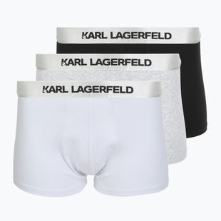 Herren-Boxershorts KARL LAGERFELD Elastic Trunk 3er-Pack black/white/grey