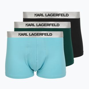 Herren-Boxershorts KARL LAGERFELD Elastic Trunk 3er-Pack dark sea/black/blue
