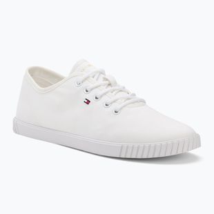Tommy Hilfiger Damen Turnschuhe Canvas Lace Up weiß
