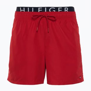 Herren Tommy Hilfiger Medium Drawstring Swim Shorts Dw medium rot