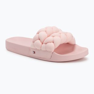 Badeschlappen Schlappen Damen Tommy Jeans Braided Slide delicate pink