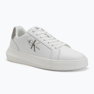Calvin Klein Herrenschuhe YM0YM00681 Chunky Cupsole Monologo Lth triple bright white/rock ridge