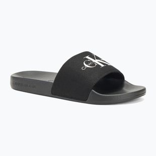 Badeschlappen Schlappen Herren Calvin Klein YM0YM01271 Slide Monogram Cv black/bright white