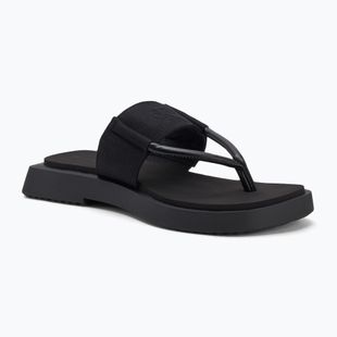Calvin Klein Damen Flip Flops YW0YW01717 Sq Low Wedge Sandale Rope dreifach schwarz